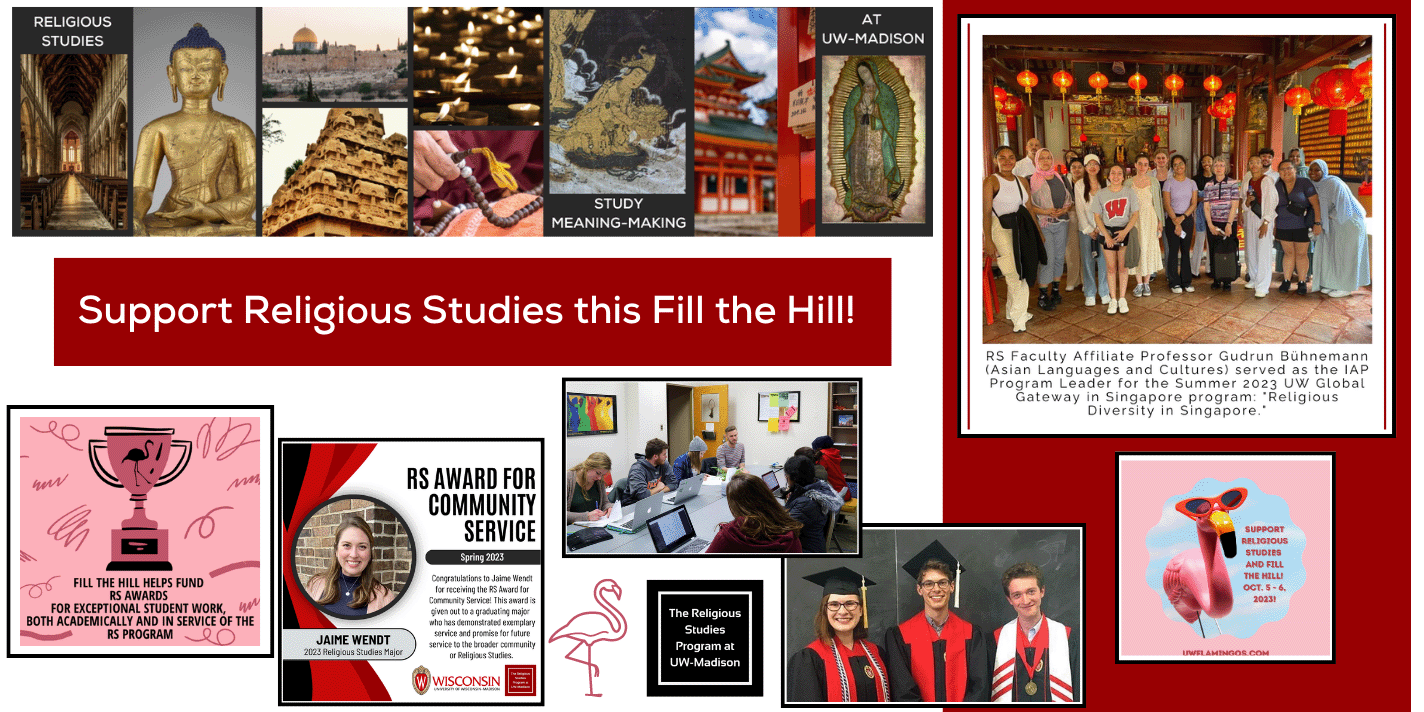 Collage of images regarding the Religious Studies program