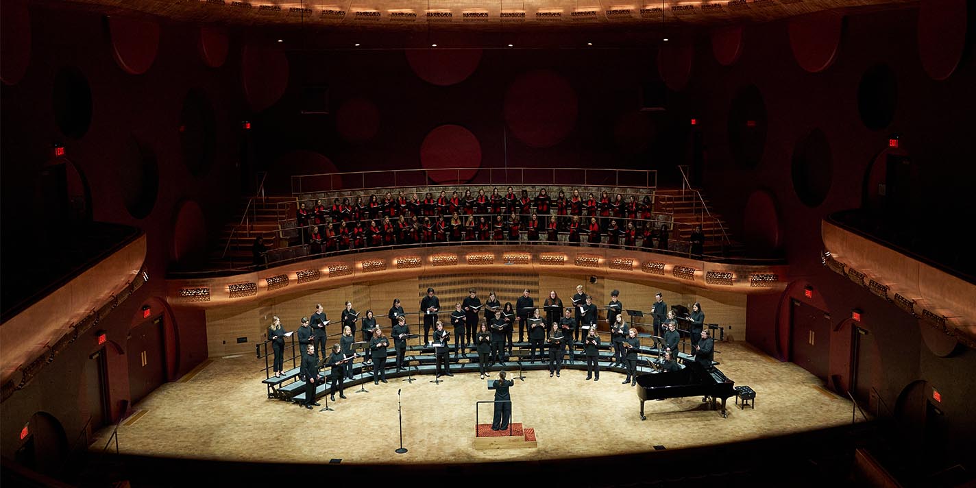 Concert in progress at the School of Music