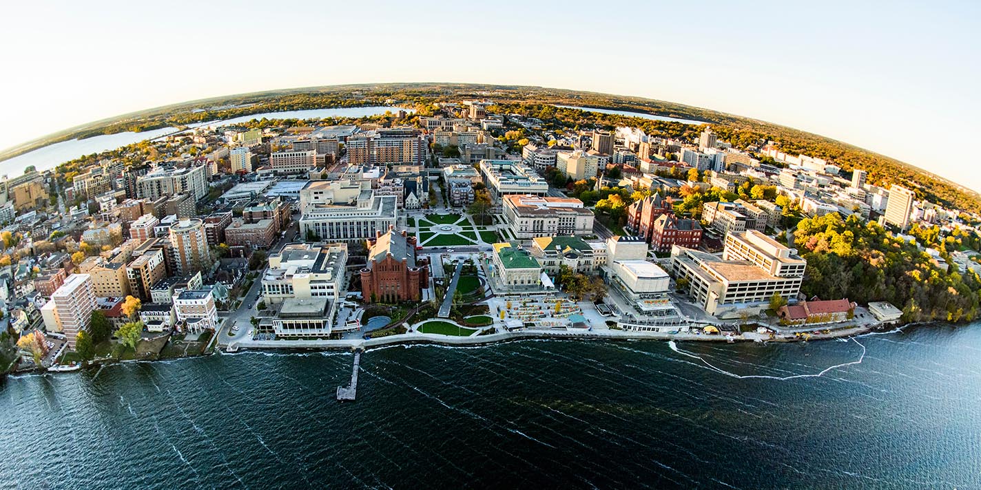 Aerial view of campus