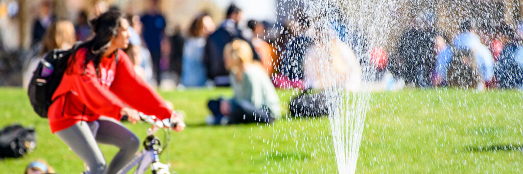 Students in Library Mall