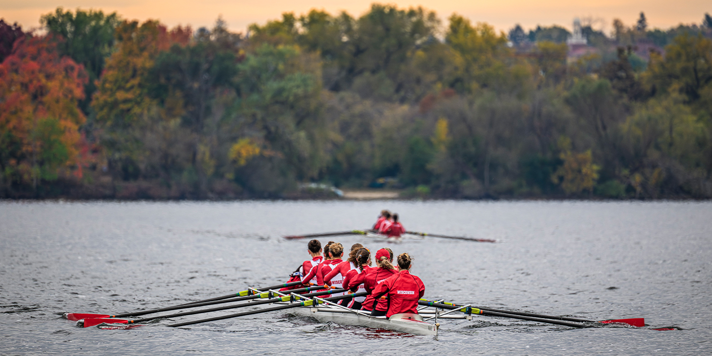 Rowers on Lake Mendota